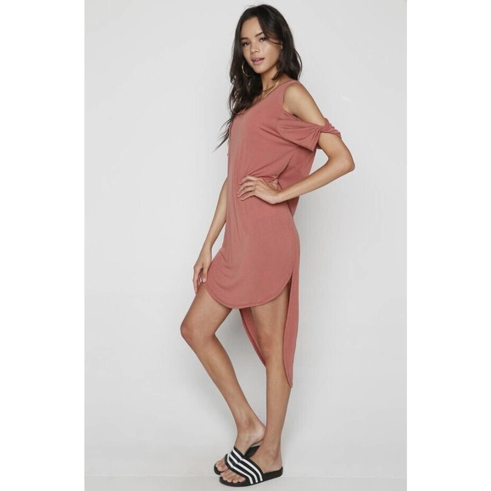 zzz not for sale- L Space V Neck Swim Cover Up Tee Dress Cold Shoulde